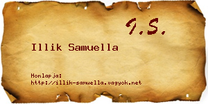 Illik Samuella névjegykártya